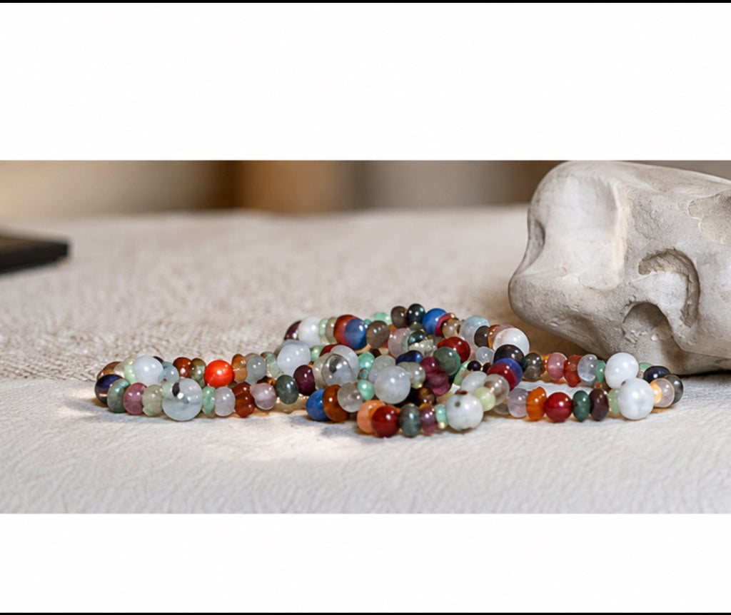 Mixed Gemstone Beaded Necklace