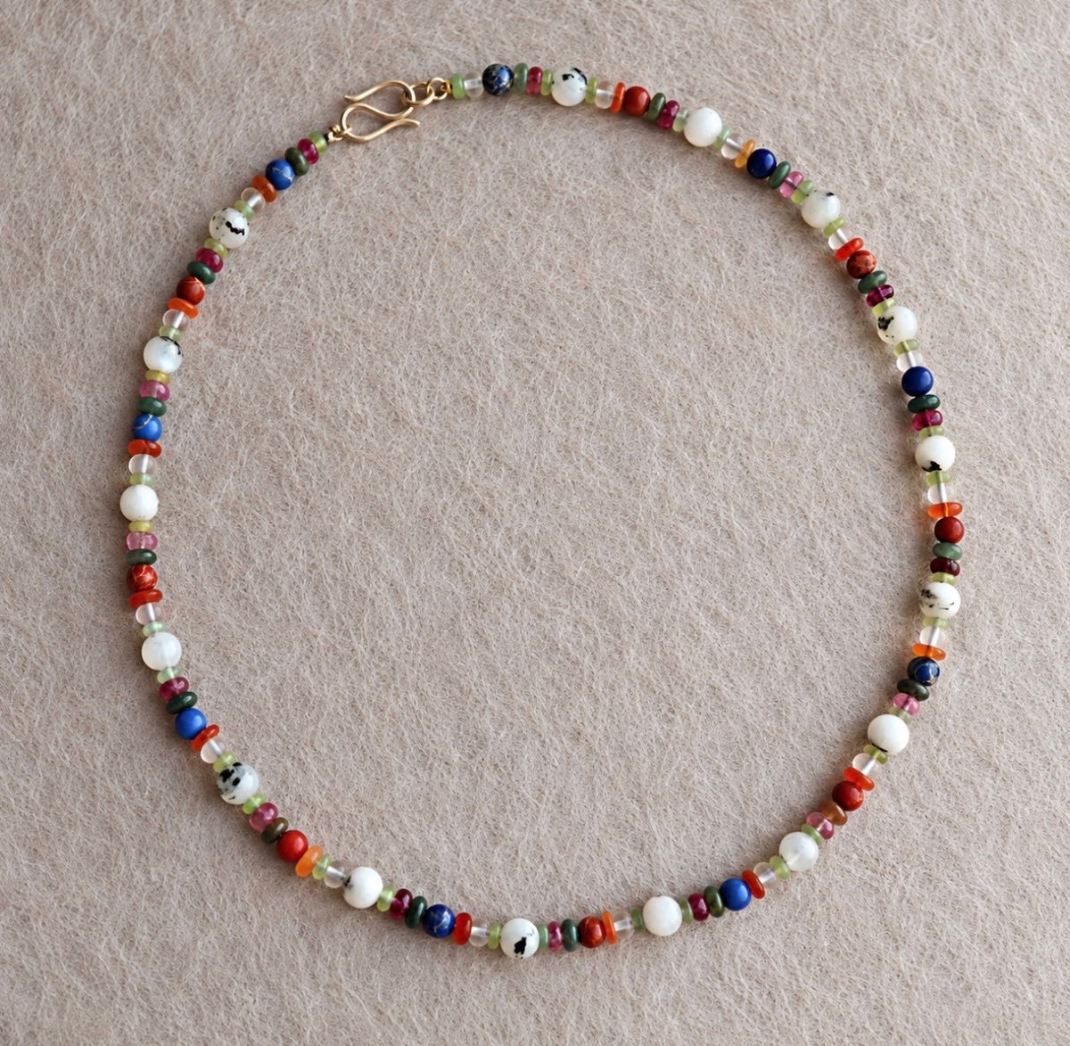 Mixed Gemstone Beaded Necklace